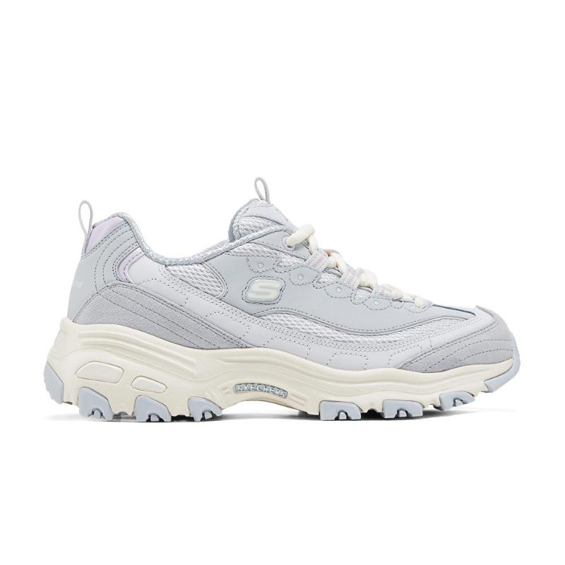 Skechers Спортивный Стиль Жизни Женские Ретро Массивные Низкие Кроссовки на Платформе Серые 13167-LTGY