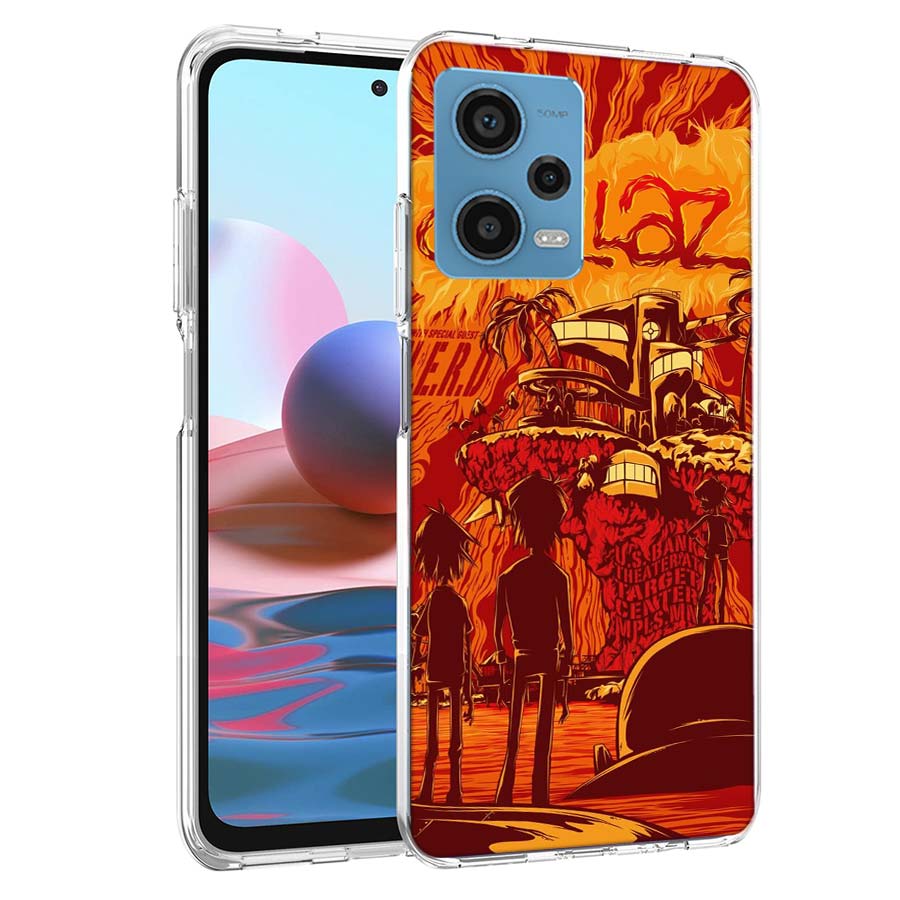 Аниме чехол Gorillaz для Redmi Note 13 12 14 15 Pro Plus 13R 11 11T 11E 11S 10 Pro 10S 9 9S Прозрачный ТПУ чехол Capa Cases