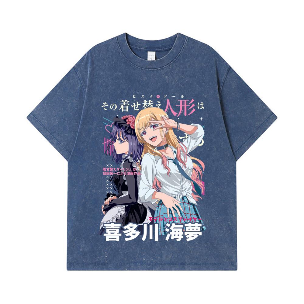 275 GSM Washed T-shirts 100% Cotton My Dress Up Darling V1 Print Unisex Heavy Cotton T Shirt