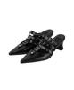 Treemingbird Eyelet Buckle Mules [ Black ]