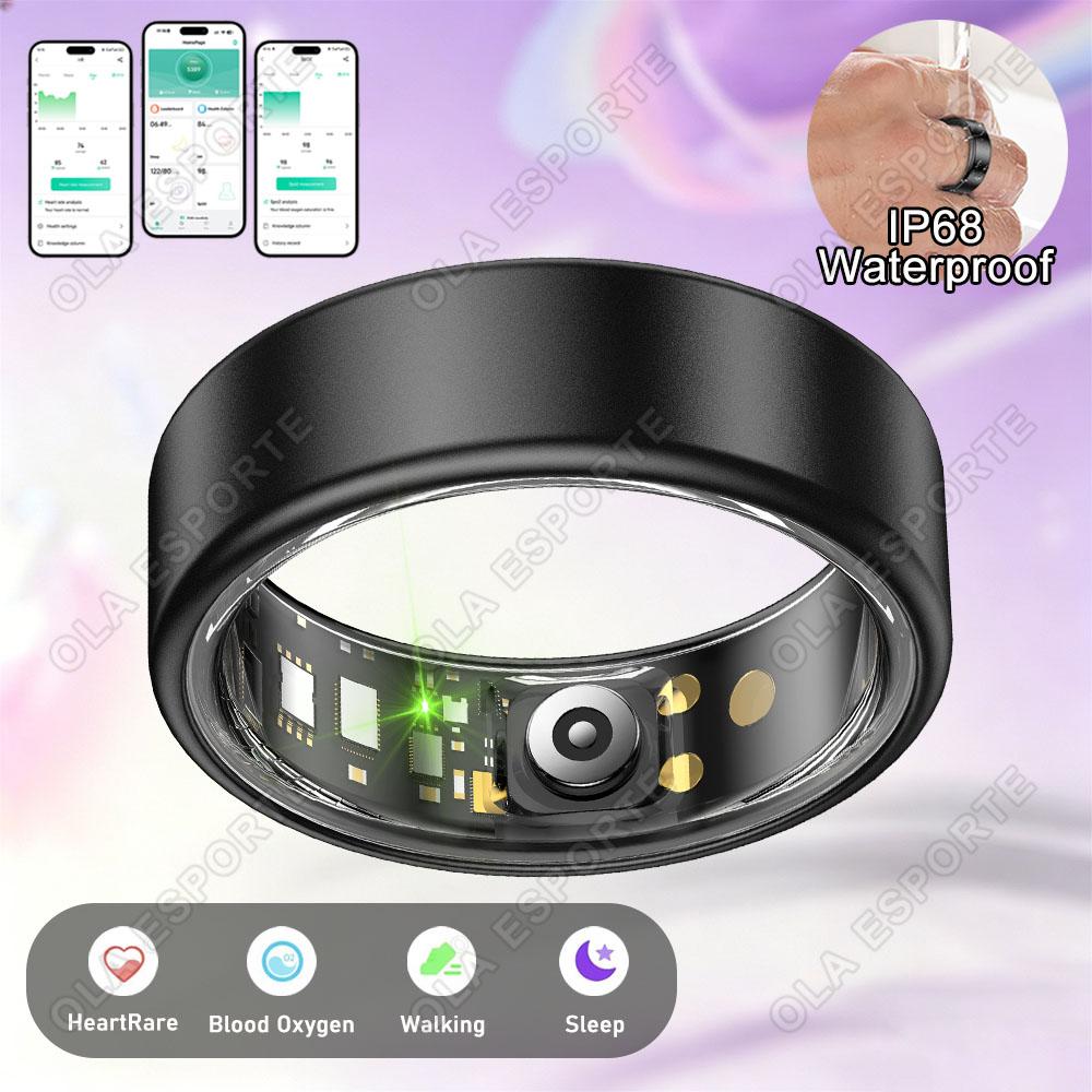 Smart Ring for Women Men Waterproof Fitness Tracker Ring with Sleep Monitoring Pedometer Calories Counter ,compatible with IPhone and Android,smart