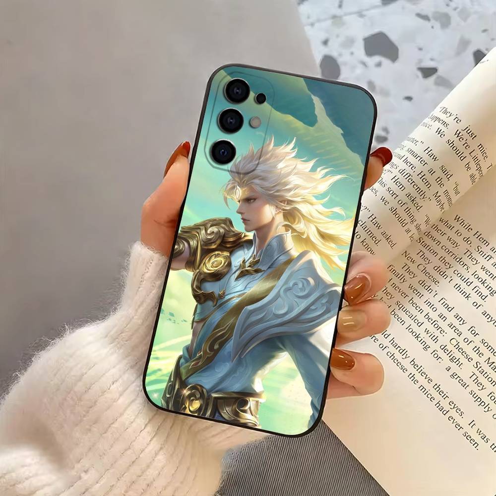 Чехол для телефона H-Honor of K-Kings Li Bai-es Для Samsung S25,S24,S21,S22,S23,S30,Ultra,S20,Plus,Fe,Lite,Note,10, Черный Чехол