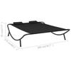 Sun Lounger Fabric Black