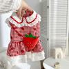 Breathable Pet Strawberry Dress Soft Pet Summer Clothes Fashion Dog Vest  Autumn