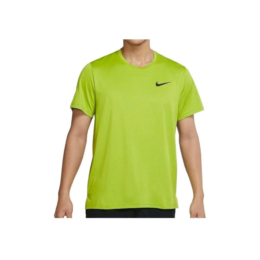 Nike Pro Dri-FIT Solid Casual Sports Quick-Dry Round Neck Short Sleeve T-Shirt Men Tops Atomic-Green CZ1182-377