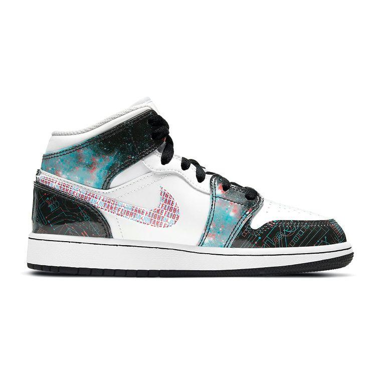 Air Jordan 1 Mid SE GS Take Flight Белый Ярко-Малиновый Синий Герой BQ6931-114
