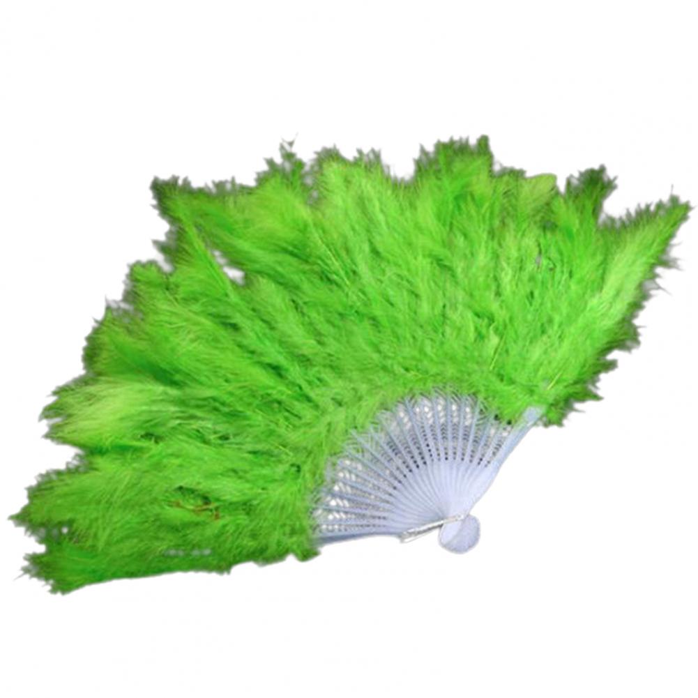 Ручной веер Искусственное перо Ручная работа Китайский стиль Классическое выступление Украшение Элегантный Китайский танец Вечеринка Складной веер