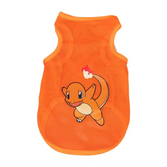 Pet Clothes Super Soft Decorative Polyester Puppy Cartoon Print Ultra-Thin Vest Apparel for Outdoor