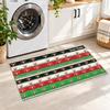 Christmas Custom Text Flannel Floor Rug Soft Kitchen Mat Personalized Non Slip Carpet