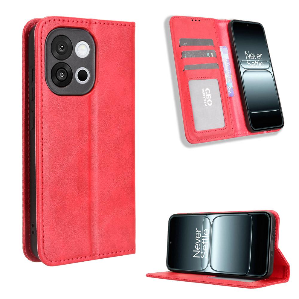 For OnePlus 13T 5G Leather Case Wallet Stand Retro Texture Phone Cover