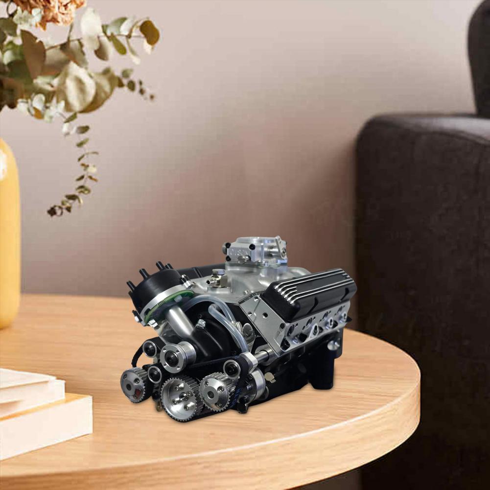Напольная модель двигателя V8 из смолы для гаража, статуэтка для автолюбителей, фигурка двигателя малого объема, коллекционный подарок для взрослых