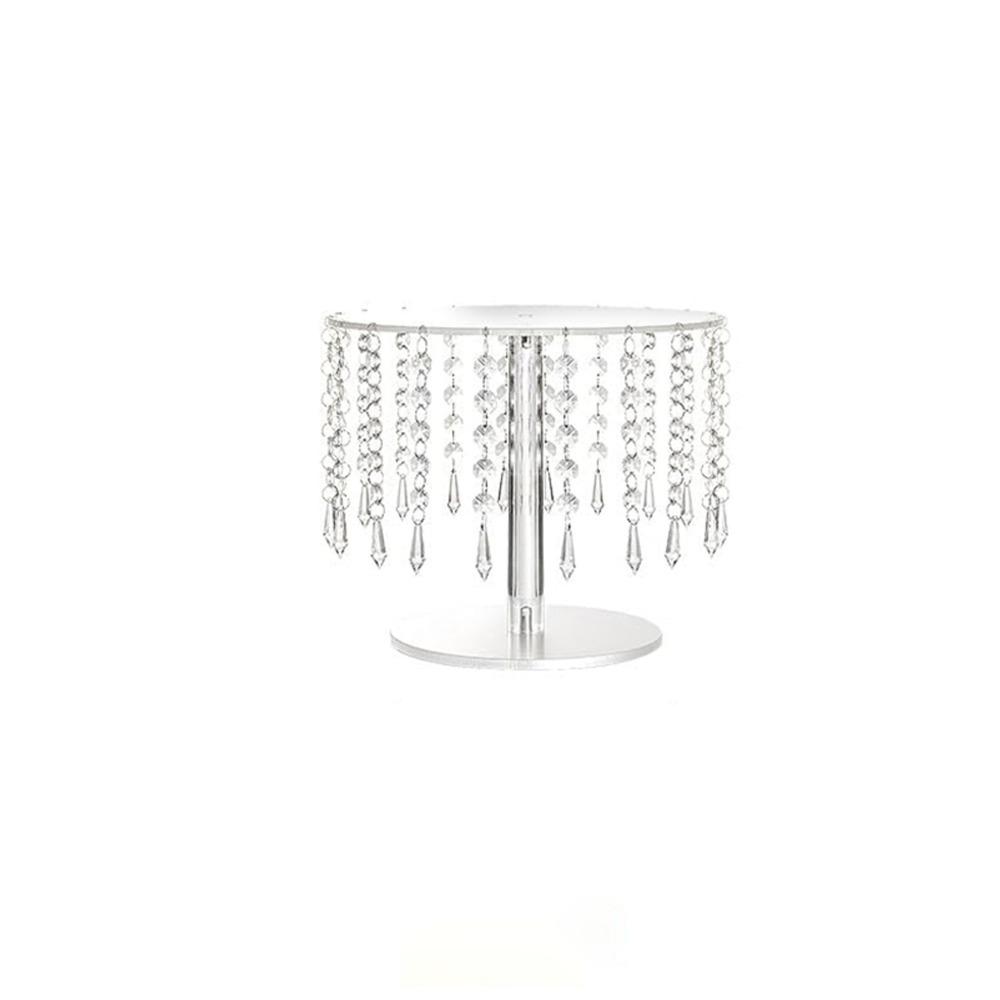with Crystal Tassel Acrylic Cake Display Rack Transparent Dessert Table Cake Display Stand  Hotel