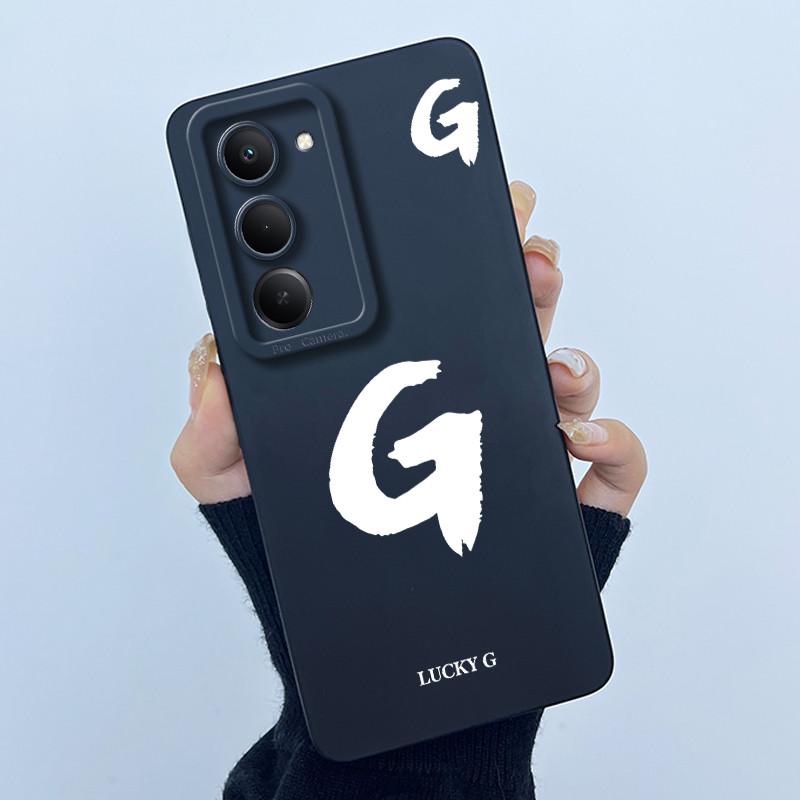 For Xiaomi Redmi 15 5G Cover Case Cute Initial Letters Couple Silicone Soft Matte Phone Bumper for REDMI15 5G Shockproof Casing