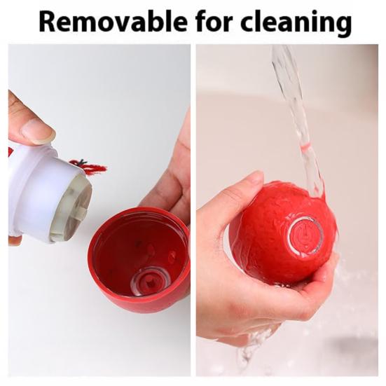 Интерактивный мяч для собак, электрический мяч для питомцев с веревками, автоматически двигающаяся и катящаяся игрушка для питомцев для маленьких, средних и крупных собак, для ежедневных тренировок и упражнений