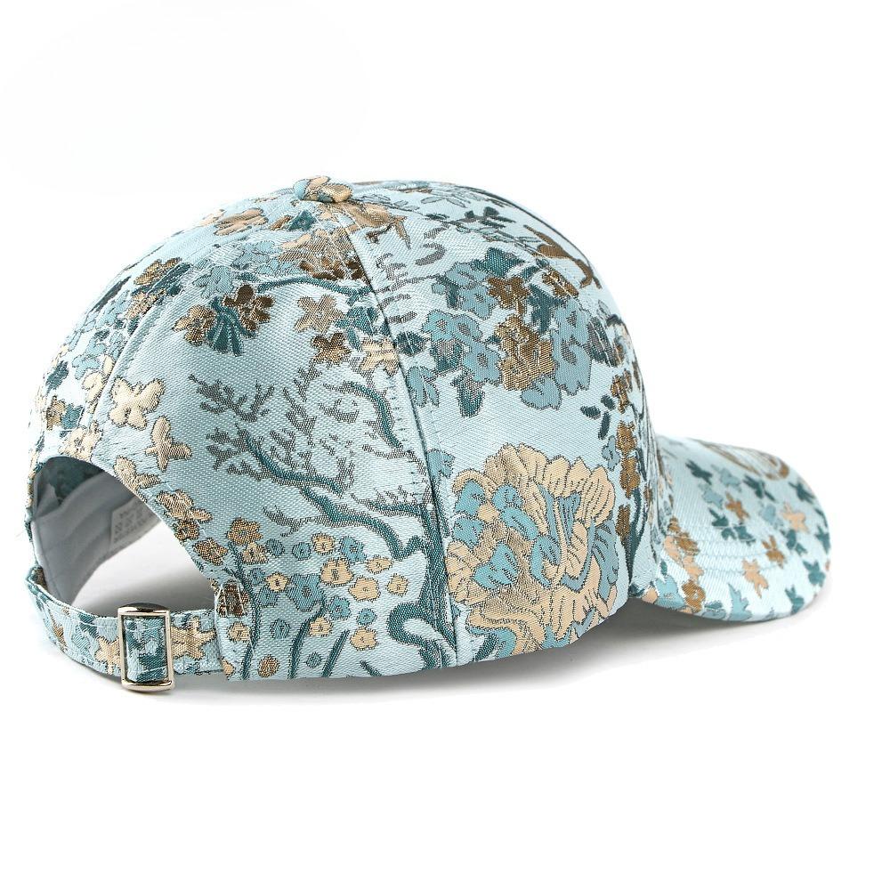 Retro Ethnic Jacquard Baseball Cap for Women Men Chinese Style Structured Peaked Hat Luxury Floral Embroidery Sun Hat Face Slimming Outdoor Casual Cap