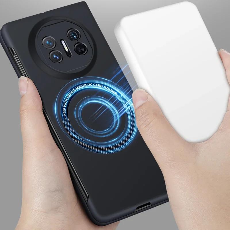 Магнитный чехол Magsafe для Huawei Mate X5 X3 X2, тонкий безрамочный жесткий чехол из ПК, чехлы с беспроводной зарядкой для Mate X3 X2 X5