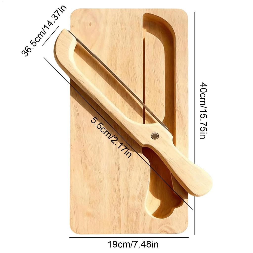 Хлеборезка Двусторонняя Пила-лучок для бейглов Резак для хлеба и Деревянный набор хлебной доски для Тоста Торта Багетов Завтрака Кондитеров