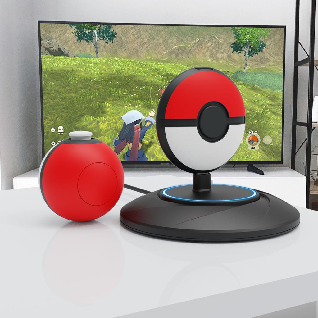 Charging Stand for New GO Plus + Pokémon Ball Accessories, Portable USB Dock Compatible with Poke-Ball & Go Plus+