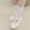 SOCKS APPEAL RIBBON GIRL short embroidery ivory