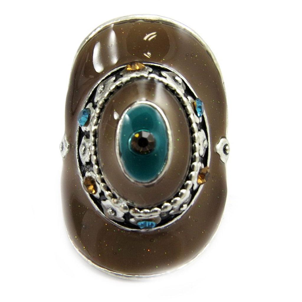 Les Trésors De Lily [G6171] — коричневое дизайнерское кольцо «Анамайя»