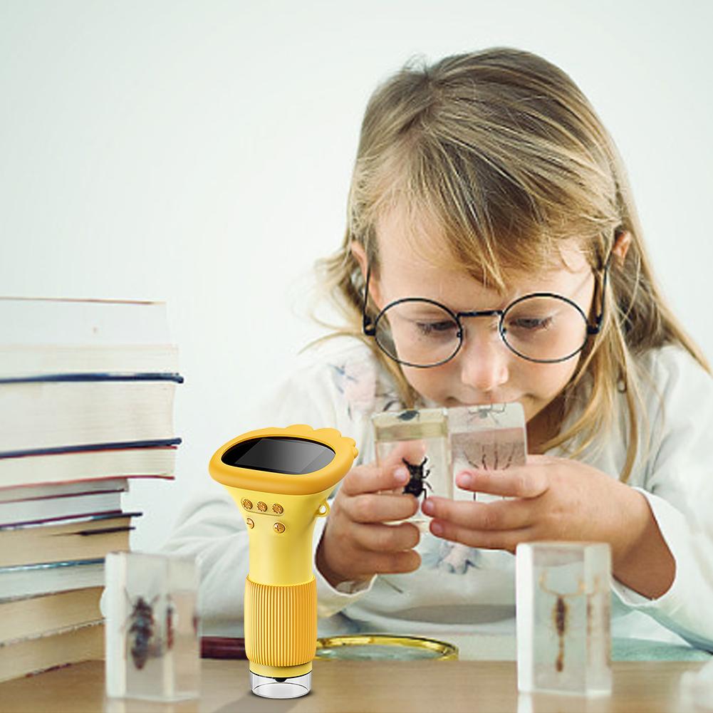 1000X портативный цифровой микроскоп 2-дюймовый IPS экран портативный HD микроскоп 2-мегапиксельный объектив мини портативные микроскопы с 8 светодиодами