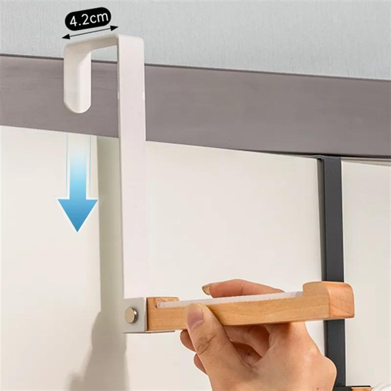 2 шт., складной крючок для задней двери для дома, аксессуары для кухни и ванной комнаты, переносной деревянный крючок, органайзер для хранения сумок и одежды