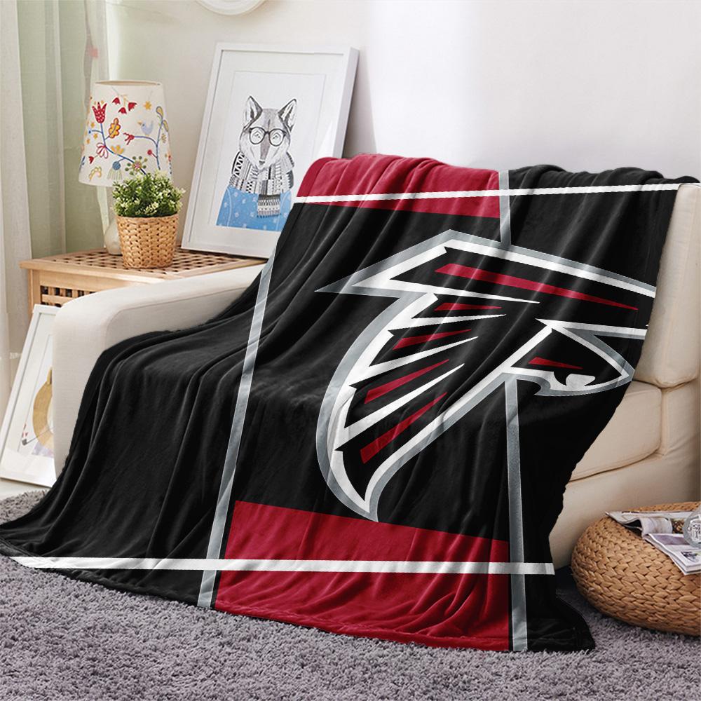 Фланелевое одеяло с принтом Atlanta Falcons, Высококачественное, Удобное для всех сезонов, Декор для дома, Тепло и уют, Идеально для рождественских подарков