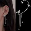 Long Chain Ear Cuff Earrings Tassel Ear Hook Earrings Exquisite Clip on Earrings  Party