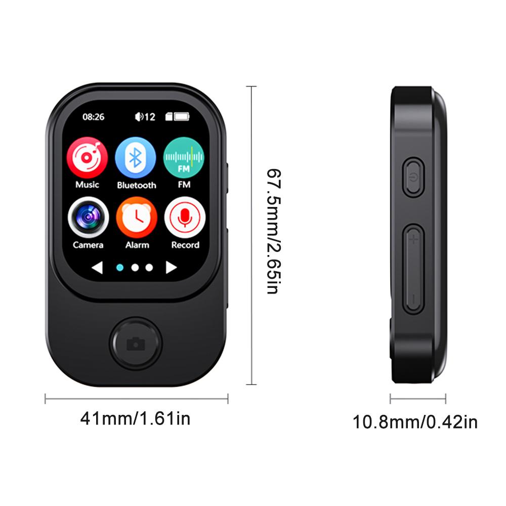 MP3-плеер Bluetooth 5.4 Walkman Hi-Fi звук MP3-плеер Камера Спортивный Walkman с FM-радио Записью Сделать снимок