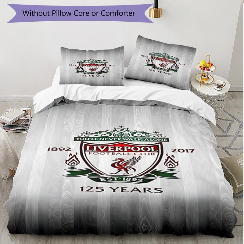 3pcs Duvet Cover Set (1*Duvet Cover + 2*Pillowcase, Without Core), Football team.C Print Soft All‑Season Bedding Set, Home Bedroom Decor Gift