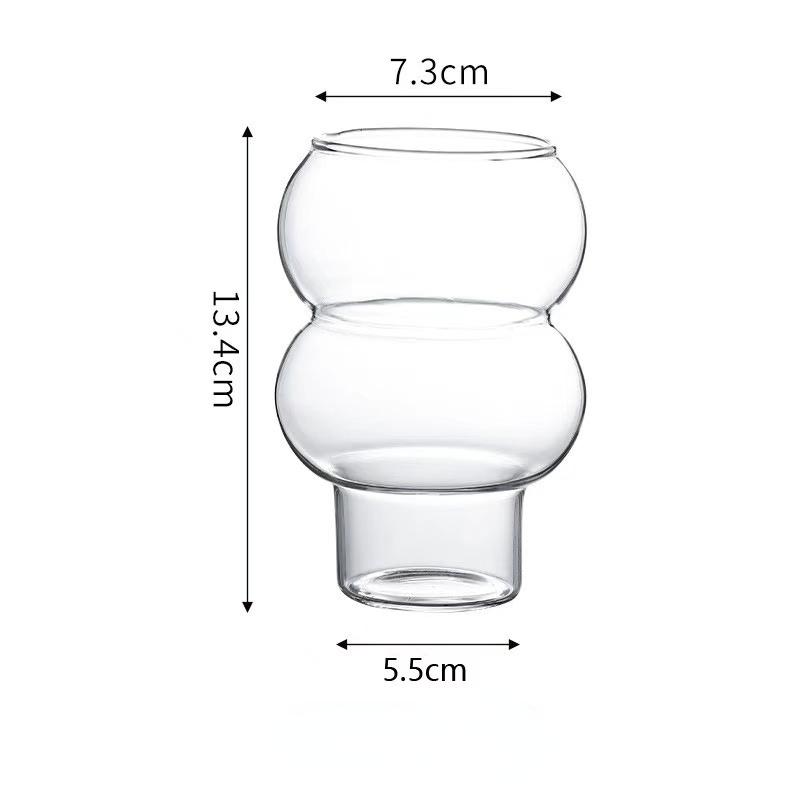 Стеклянная кружка для коктейля в скандинавском стиле, кофейная кружка, прозрачный шар, стакан для йогурта, мусса, мороженого, десерта, кружка для молочного коктейля