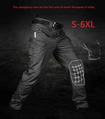 Новые мужские повседневные водонепроницаемые тактические брюки для треккинга на открытом воздухе, дышащие рабочие брюки с несколькими карманами, брюки-карго, армейские брюки в стиле милитари, большие размеры