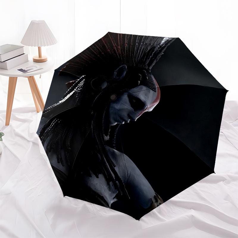 Avatar Native American Warrior Headdress with Feathered Crown Perfect for Fans, Travelers, and Daily Use | Automatic Opening Umbrella with 8