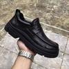 Hollow Leather Shoes Men's Summer New Men's Shoes Leather Breathable Trend Versatile Platform Business Casual Shoes