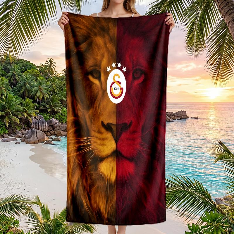 Galatasaray Fashion Beach Towel: Ideal for Summer Adventures Soft, absorbent and quick drying suitable for swimming and bathing