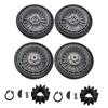 For Honda Compatible Lawn Mower Wheels for HRR216 HRS216 HRT216 8 Inch Diameter 2 Inch Wide with Gear and Clip Set