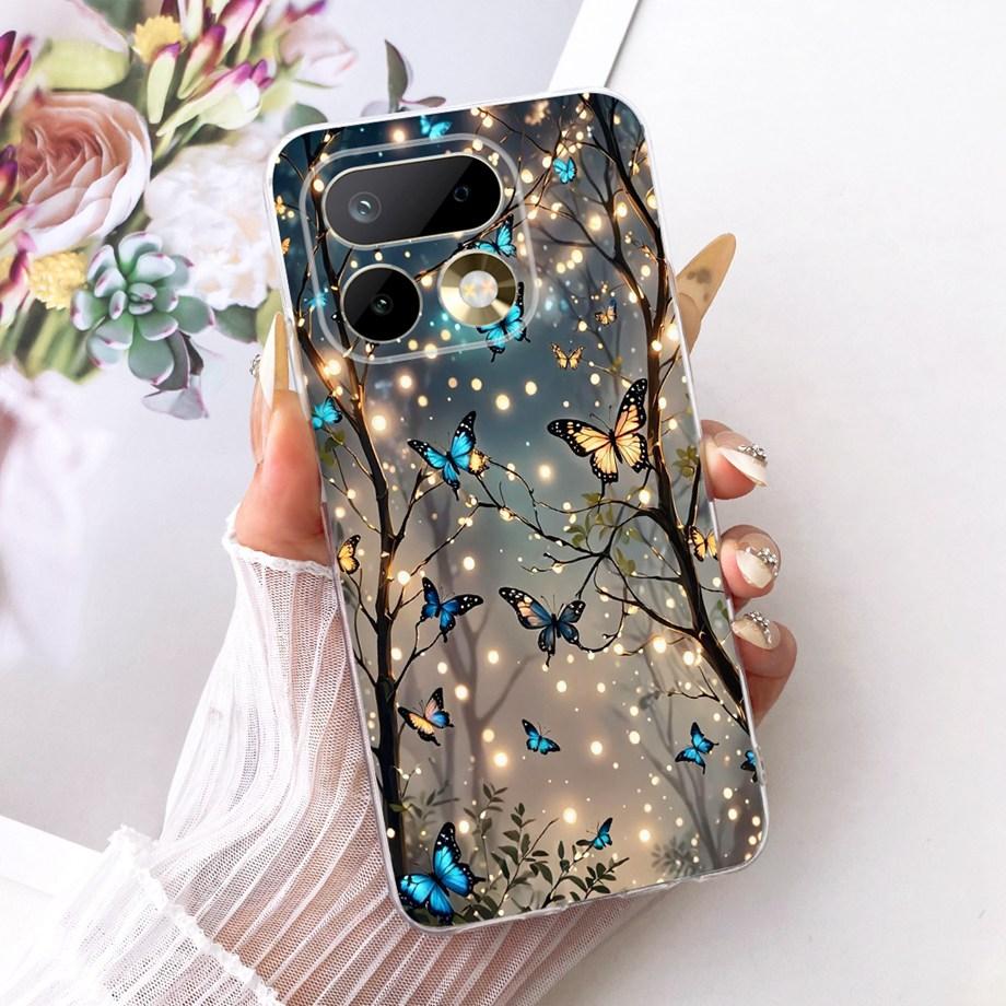 For Realme 16 Pro Pro+ Phone Case Soft Clear Silicone Cover Butterfly Dragon Cat Floral Painting Bumper RMX5121 RMX5131  Fundas