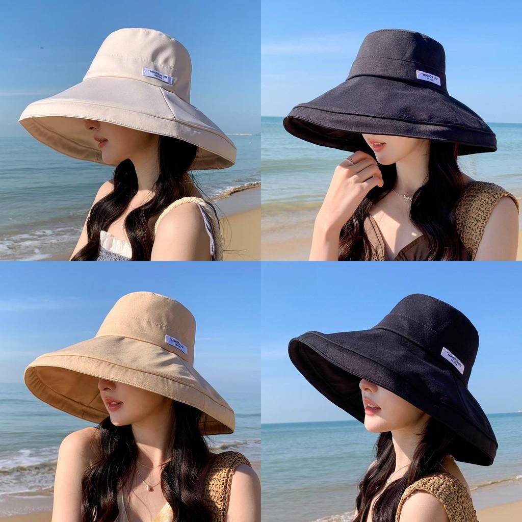 Summer Wide Brim Sunhat For Women Polyester Sun Protection Outdoor Beach Fashion Accessory