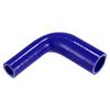 X AUTOHAUX 1pc Inner Diameter 19-32mm Length 102mm 90 Degree Blue Silicone Hose Silicone