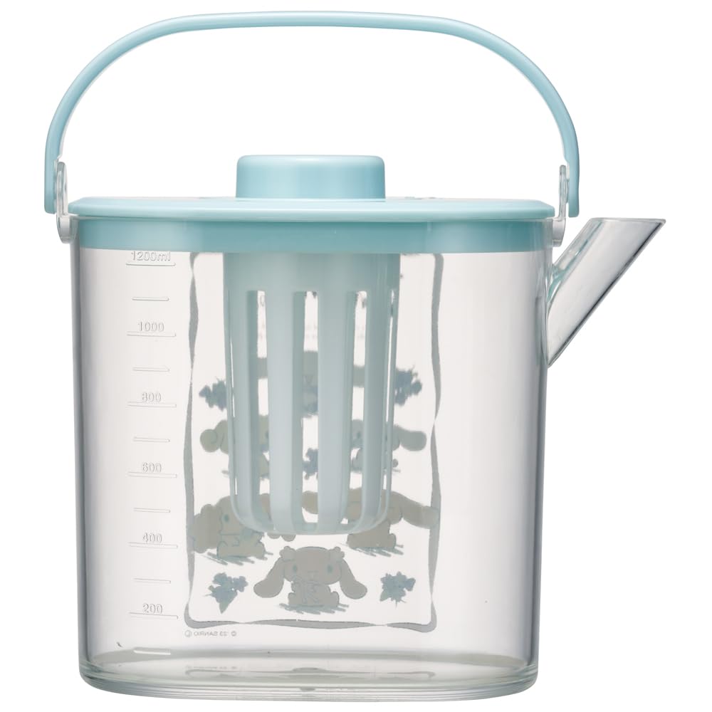 Skater Холодный чайник с возможностью кипячения Cinnamoroll Цветок Дизайн Sanrio CM10-A Ситечко, Объем 1,2 л, Термостойкий, Вода, Венок,