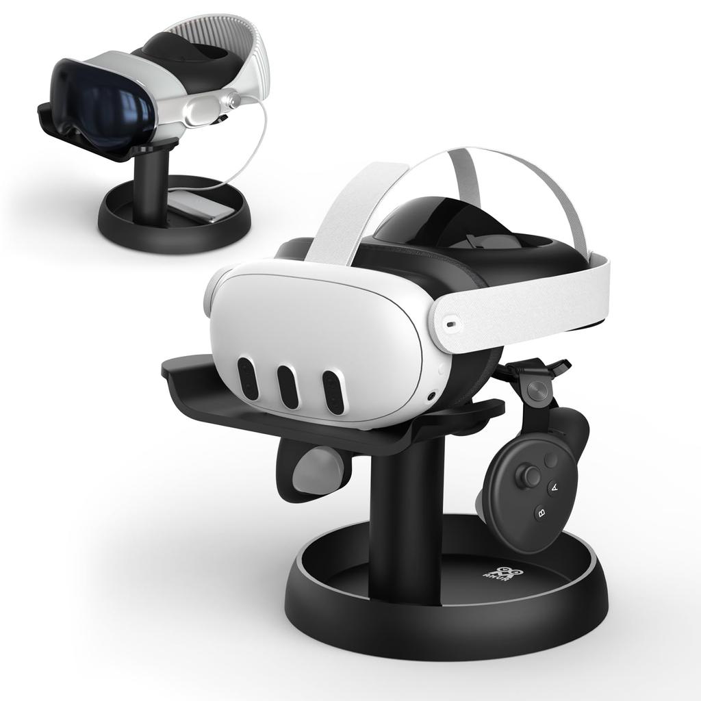 AMVR Stand Compatible with Meta Quest 3 Accessories Universal VR Headset Display Dock Holder for Quest 2/Pico 4/Vision Pro PSVR2