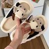 Весенние и осенние домашние льняные тапочки из коровьего меха унисекс для дома на платформе для пар из льна