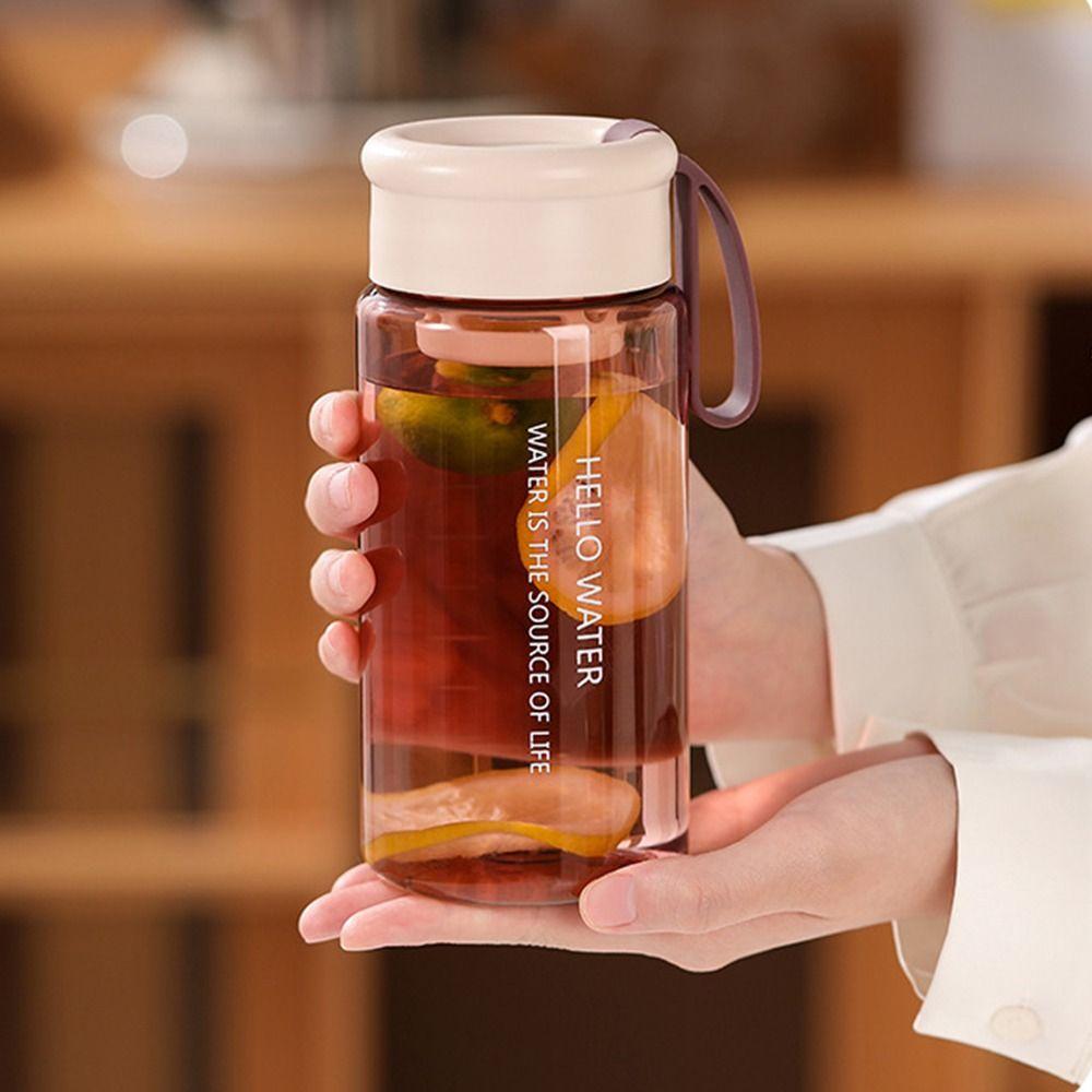 with Tea Strainer Sports Water Cup Transparent Carrying Rope Water Bottle Portable Water Cup