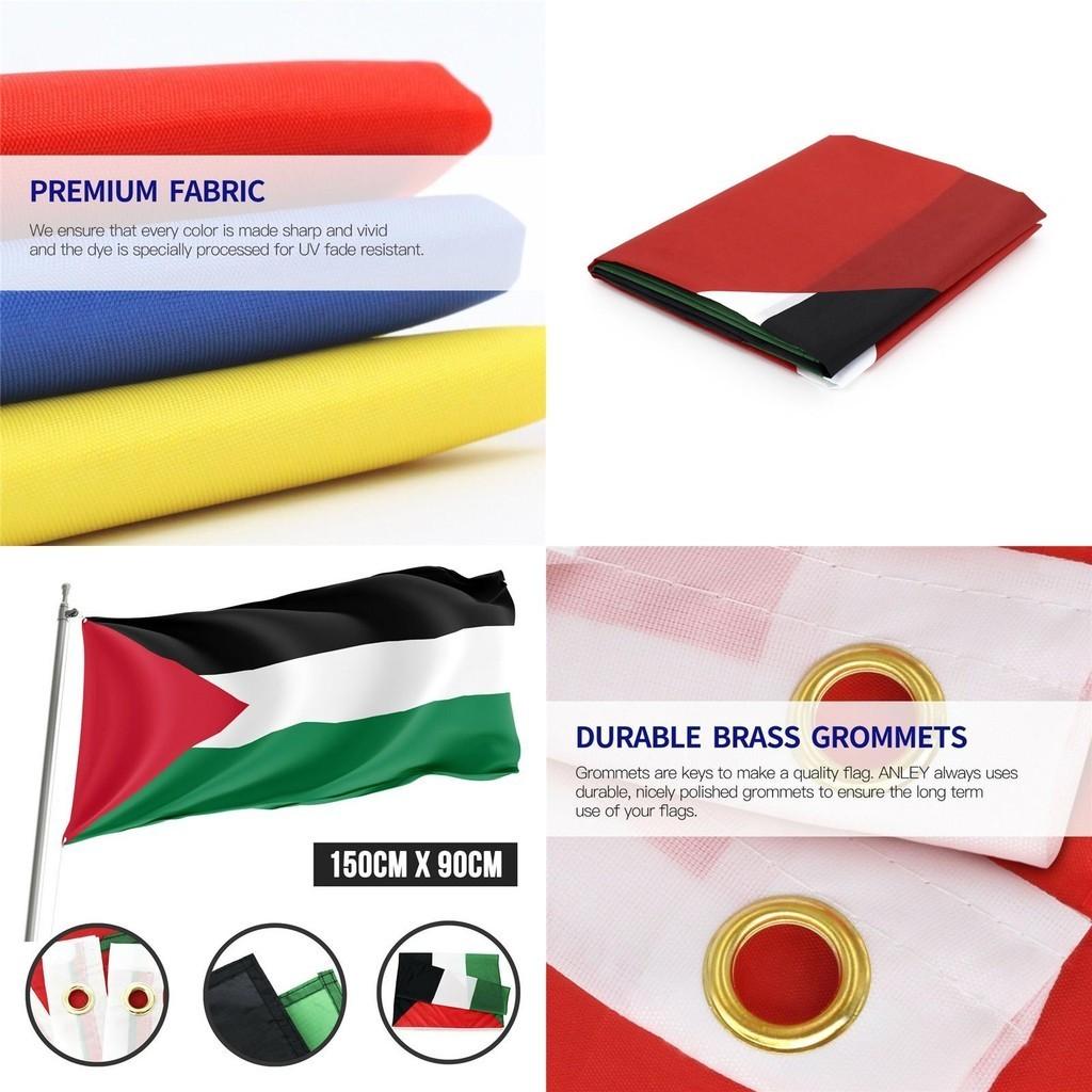 Большой флаг Палестины 5 х 3 фута, яркие цвета, домашний декор для сторонников Палестины