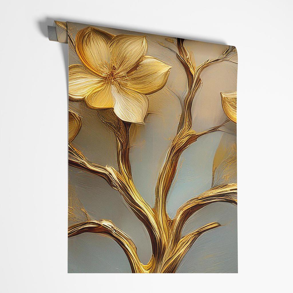 Wallpaper Golden Tree Abstract