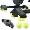 4Pcs Indoor Cycling Bike Foot Pads with 8 Tennis Balls for Wahoo