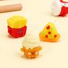 Cheese Bear Panda Fast Food 3D Shape Eraser Pencil Wiping Eraser  Correction Supplies