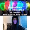 Светодиодная мигающая маска 7 цветов световой свет для мужчин и женщин Rave Mask Music Party