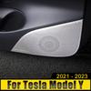 Для модели Tesla 3 Y 2022 2023 2024 нержавеющая сталь дверь автомобиля аудио динамик крышка громкоговоритель твитер отделка чехол