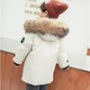 Winter Boys White Down Jacket Coat Baby Fur Collar Hooded CottonThicken Warm Soild Color Jacket For Children's Outwear Kids Clothes
